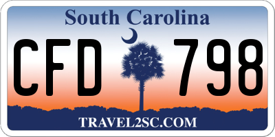 SC license plate CFD798