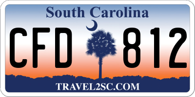 SC license plate CFD812