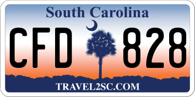SC license plate CFD828