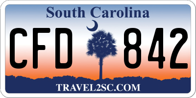 SC license plate CFD842