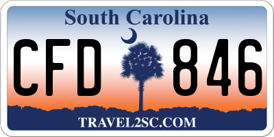 SC license plate CFD846