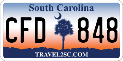 SC license plate CFD848