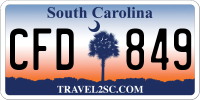 SC license plate CFD849
