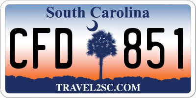SC license plate CFD851