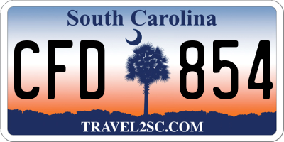 SC license plate CFD854