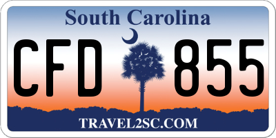 SC license plate CFD855