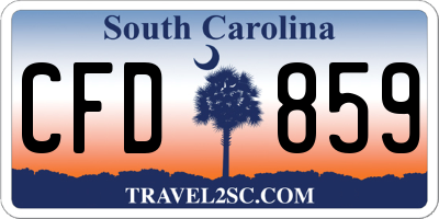 SC license plate CFD859