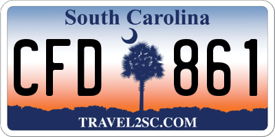 SC license plate CFD861