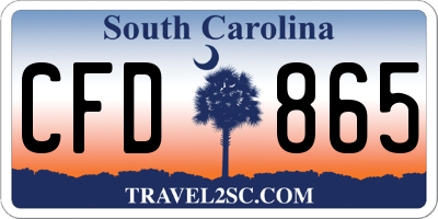 SC license plate CFD865