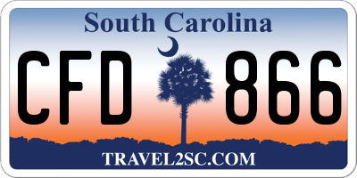 SC license plate CFD866