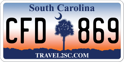 SC license plate CFD869