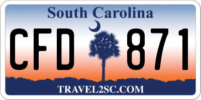 SC license plate CFD871