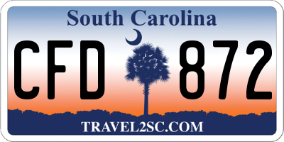 SC license plate CFD872