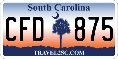 SC license plate CFD875