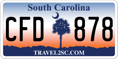 SC license plate CFD878