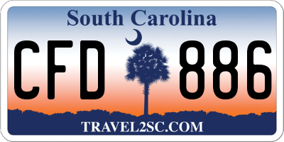 SC license plate CFD886