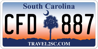 SC license plate CFD887