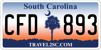 SC license plate CFD893