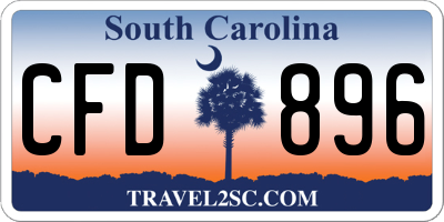 SC license plate CFD896