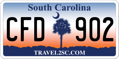 SC license plate CFD902