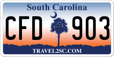 SC license plate CFD903