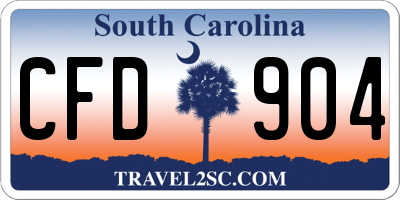 SC license plate CFD904