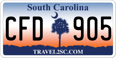 SC license plate CFD905