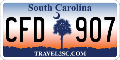 SC license plate CFD907