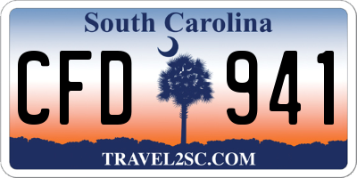 SC license plate CFD941