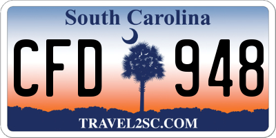 SC license plate CFD948