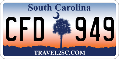 SC license plate CFD949