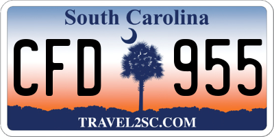 SC license plate CFD955