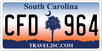 SC license plate CFD964