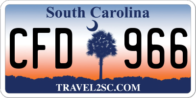 SC license plate CFD966