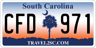 SC license plate CFD971