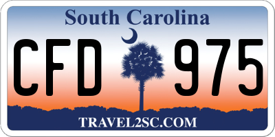 SC license plate CFD975