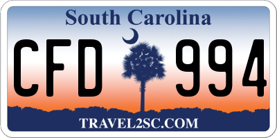 SC license plate CFD994