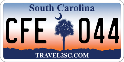 SC license plate CFE044