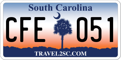 SC license plate CFE051
