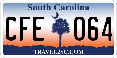 SC license plate CFE064