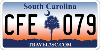 SC license plate CFE079