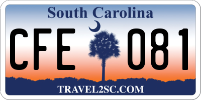 SC license plate CFE081