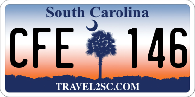 SC license plate CFE146