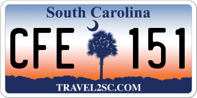 SC license plate CFE151