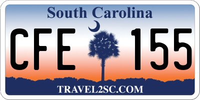 SC license plate CFE155