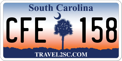 SC license plate CFE158