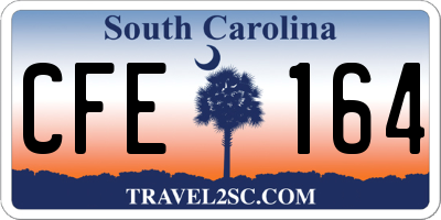 SC license plate CFE164