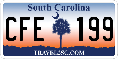 SC license plate CFE199