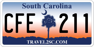 SC license plate CFE211