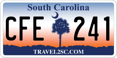SC license plate CFE241